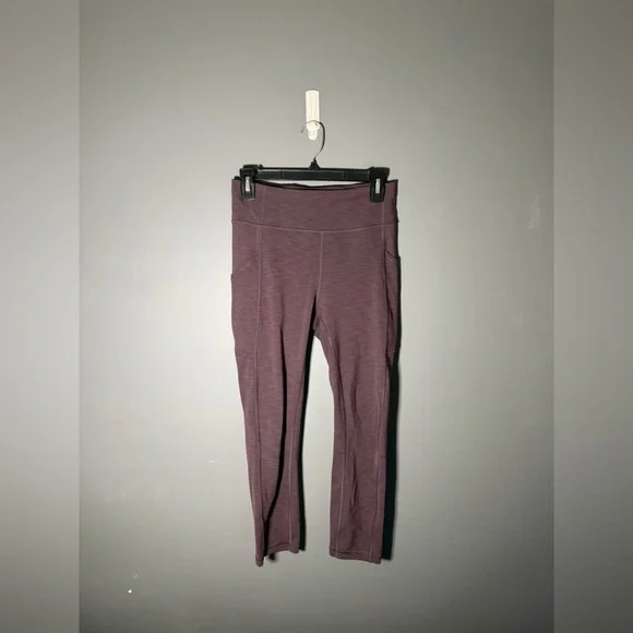 Lululemon Invigorate High-Rise Crop 23” Leggings Size 6 Heathered Black Currant - Picture 3 of 5